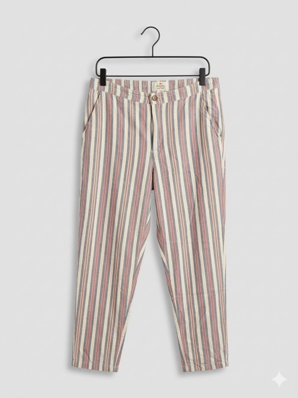 Marine Layer Striped Chinos in Cream, Red, Blue/ S / waist 26”/ inseam 26”